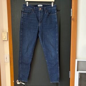 Madewell Women's High Rise 10” Skinny Jeans - Dark Blue